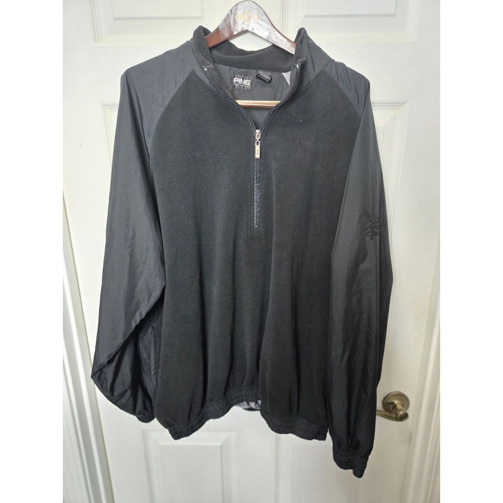 Ping Pullocer Golf Fleece Windbreaker Mens Black 2XL Vented The Honda Classic